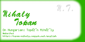 mihaly topan business card